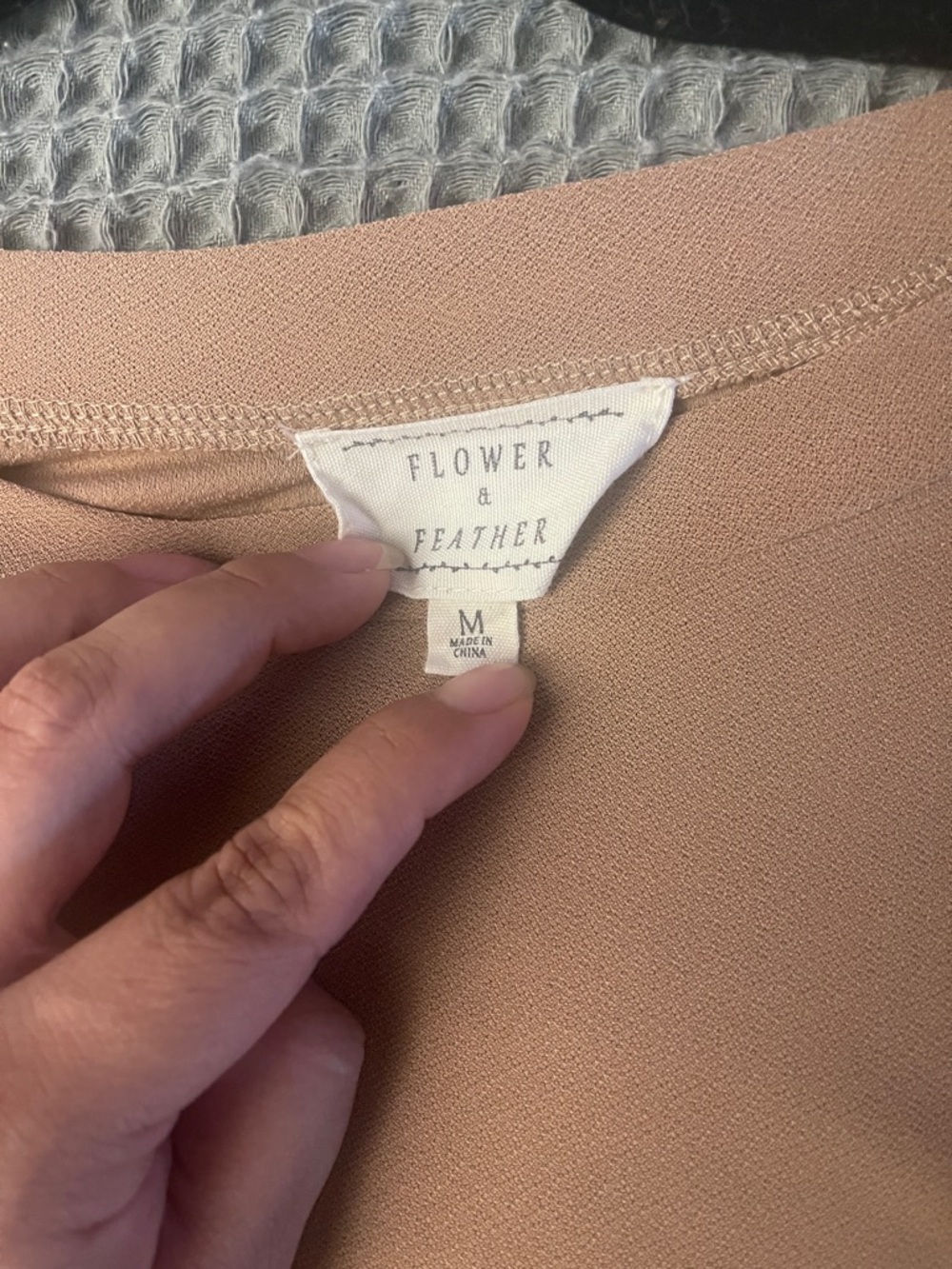 Classic Short-Sleeve Crewneck Top in Tan - Picture 2 of 3